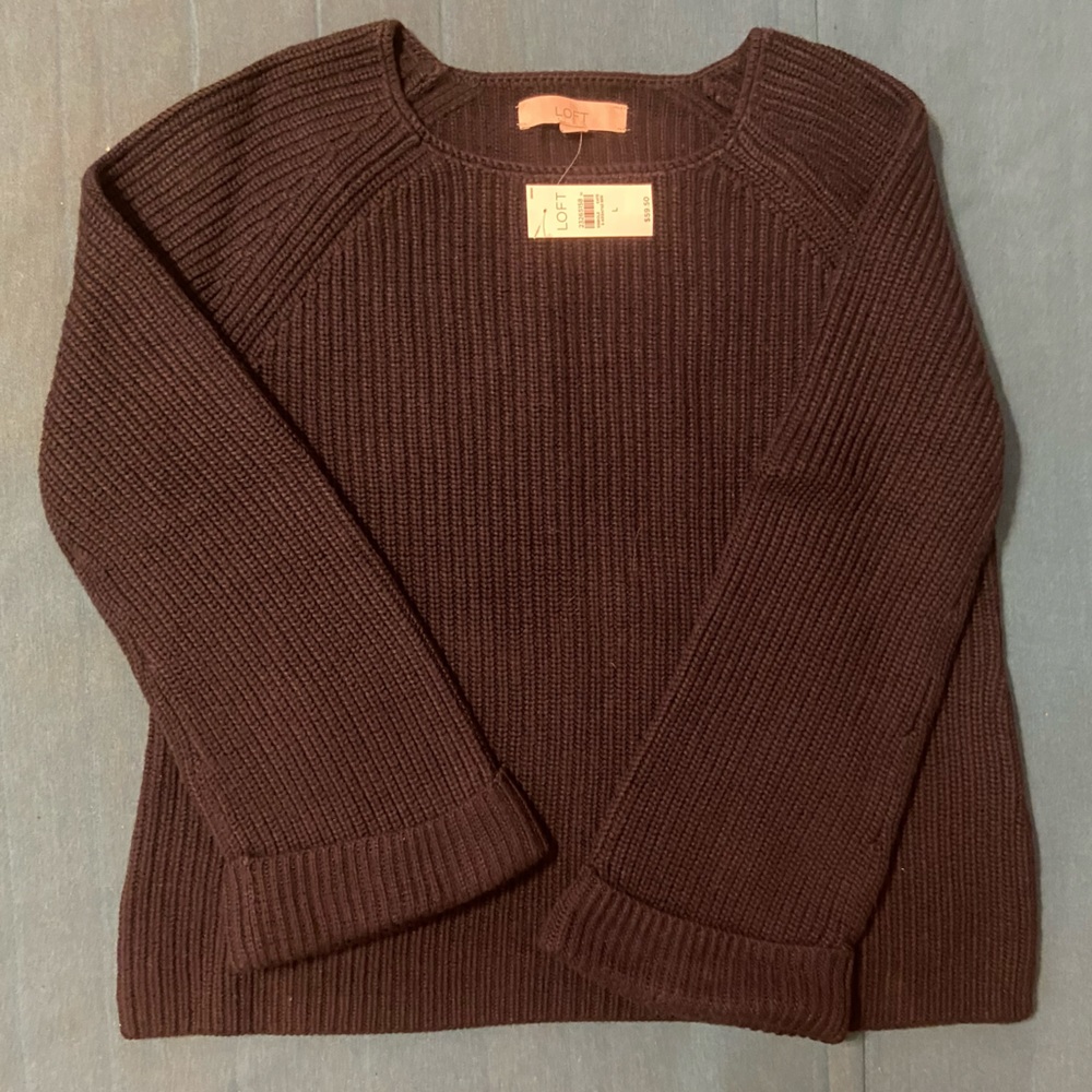 LOFT Dark Navy Blue Cozy Oversized Sweater